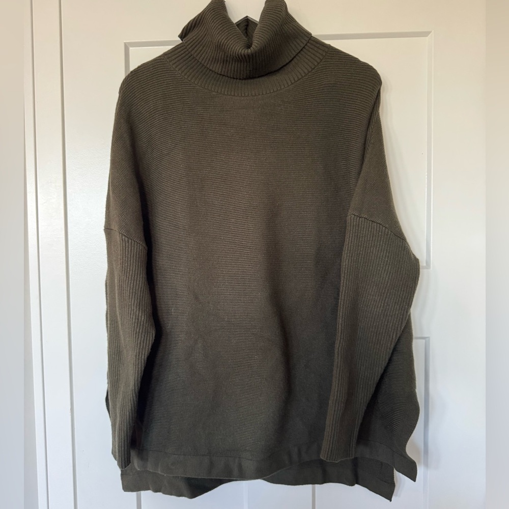 Cozy Olive Turtleneck Sweater